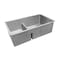 Ruvati 33 in. Low-Divide Undermount 40/60 Double Bowl 16 Gauge Rounded Corners SS Kitchen Sink RVH7418 - alternate 4